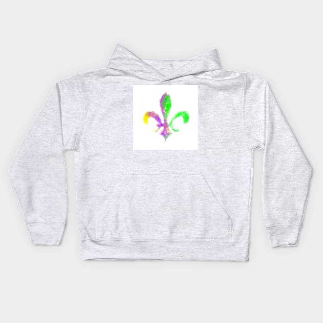 Mardi Gras Fleur de Lis Kids Hoodie by Stephanie Kennedy 